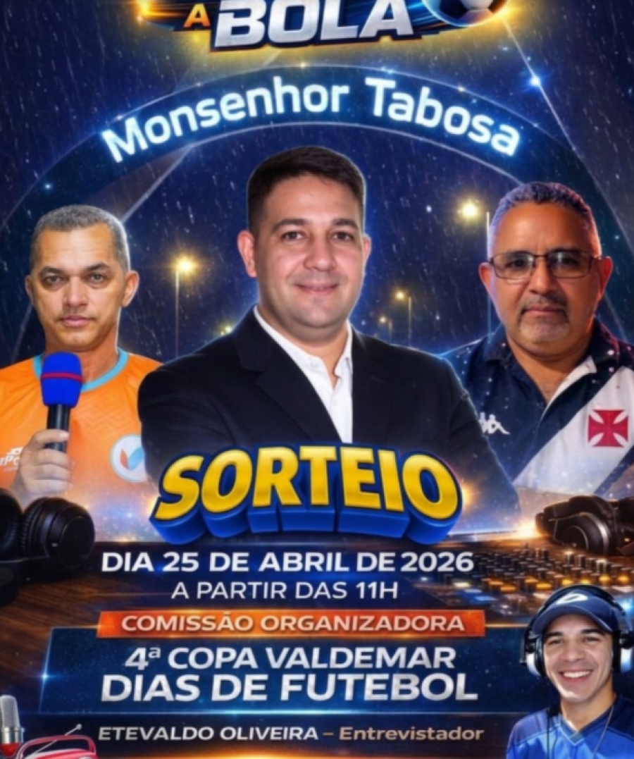 Monsenhor Tabosa se prepara para sorteio da 4ª Copa Valdemar Dias de Futebol